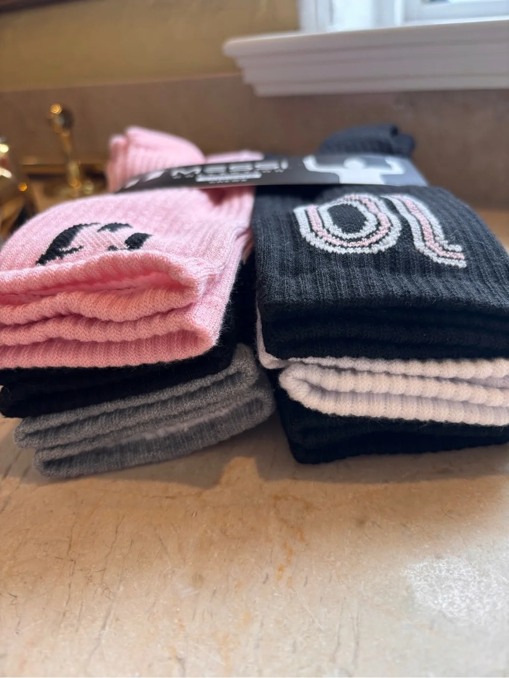 Messi 6 pack of cushioned crew socks